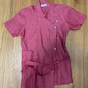 Japanese Kimono Shirt - Light Red - Size: X-Small